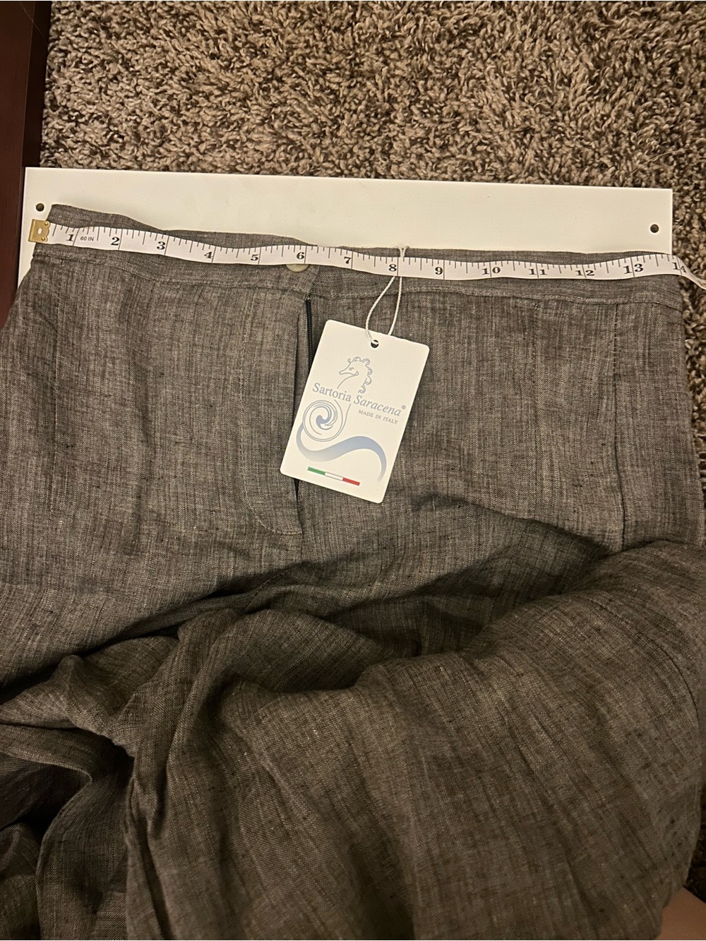 100% Linen Made in Italy NWT Extra Wide Leg Women’s Trouser Pants size Small - Picture 10 of 10